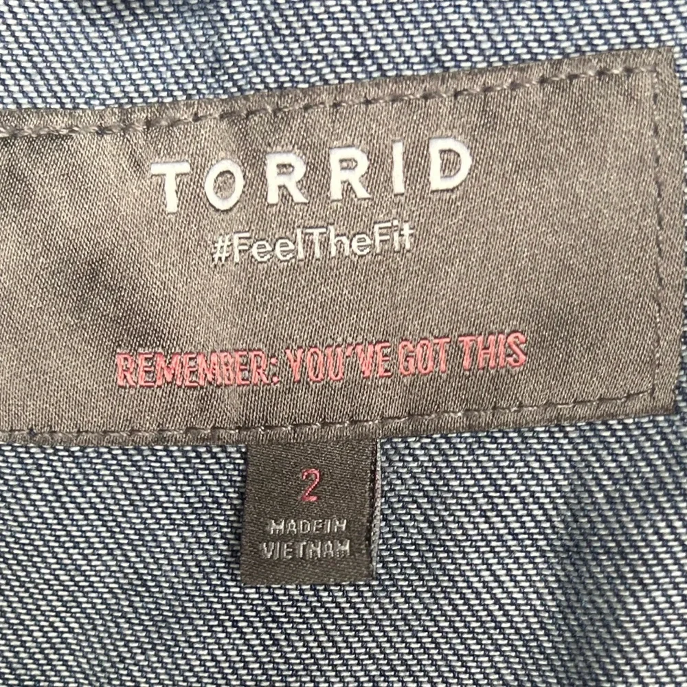 Torrid Blue Denim Jacket with Tan Stitching - Picture 4 of 4